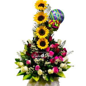 Feliz Cumpleaños Arreglo Floral en Cali