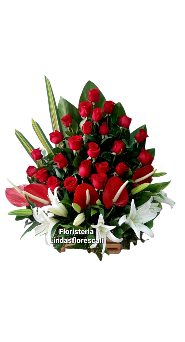 Arreglo Floral Con Lirios Cali