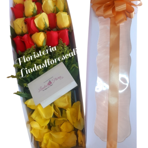 Detalle Caja de Rosas Lindas Cali