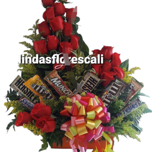 Rosas y Chocolates para Cumpleaños