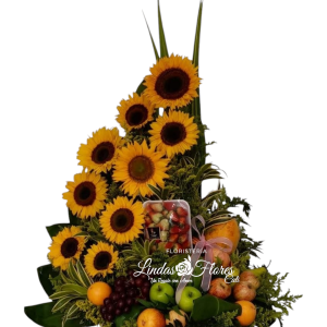 Ramo De Girasoles Con Frutas