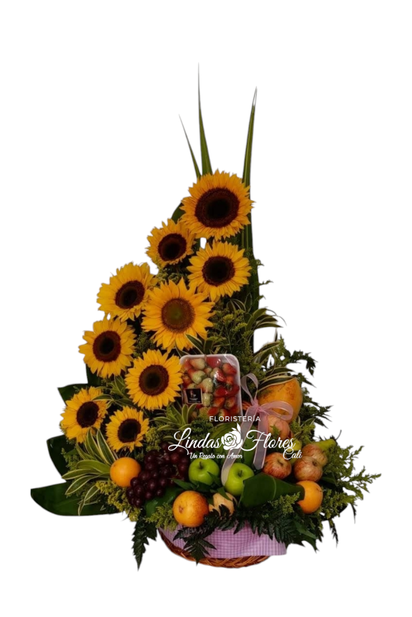 Ramo De Girasoles Con Frutas