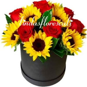 Detalle Girasoles y Rosas