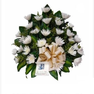 Abanico Fúnebre Flores Blancas 