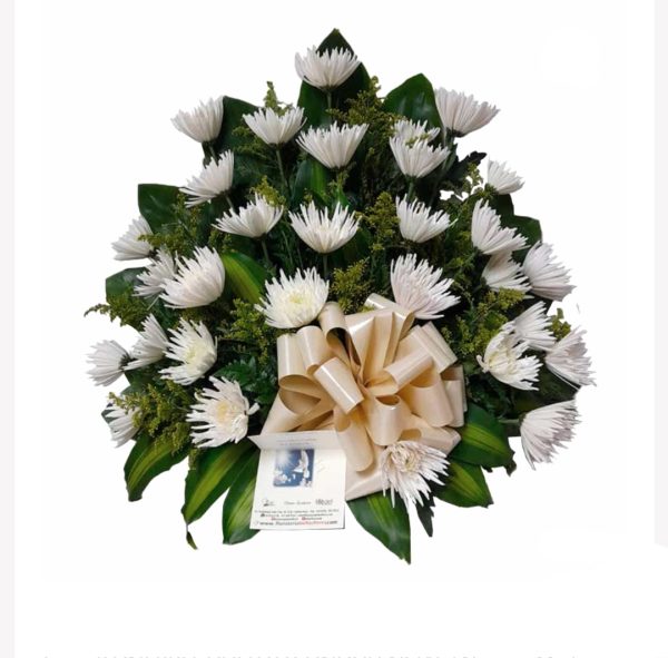 Abanico Fúnebre Flores Blancas 