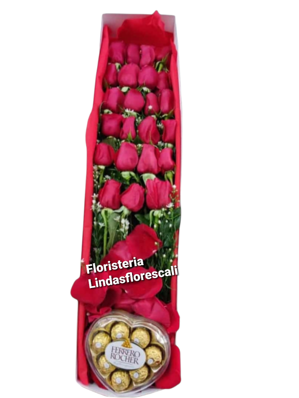 Caja De Rosas Amor Cali