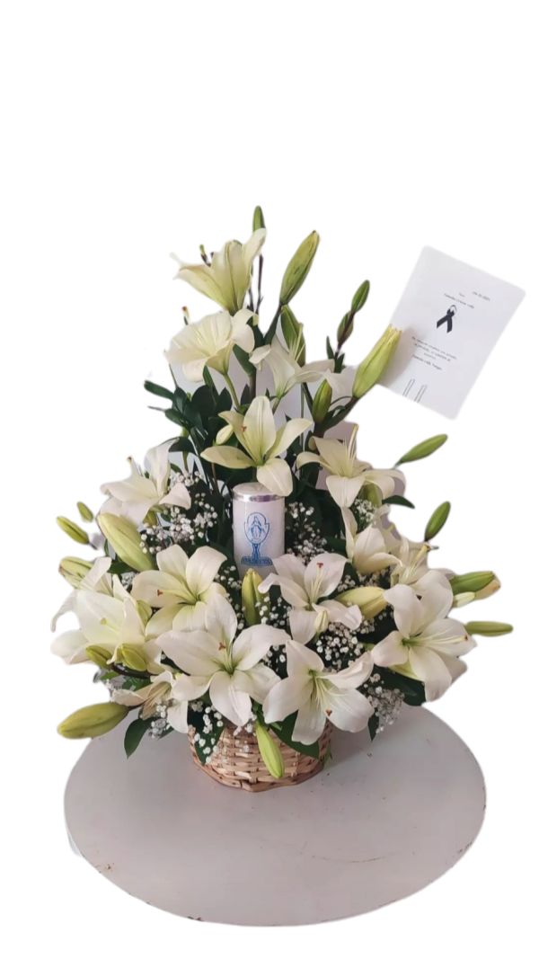 Arreglo Floral Condolencias Lirios Cali