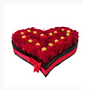 corazón en rosas con amor Cali