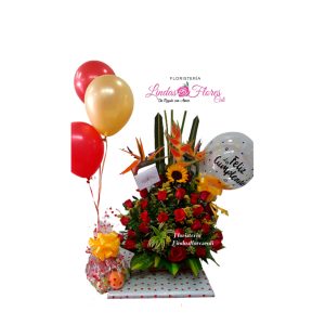 Arreglo De Rosas y Frutas cali