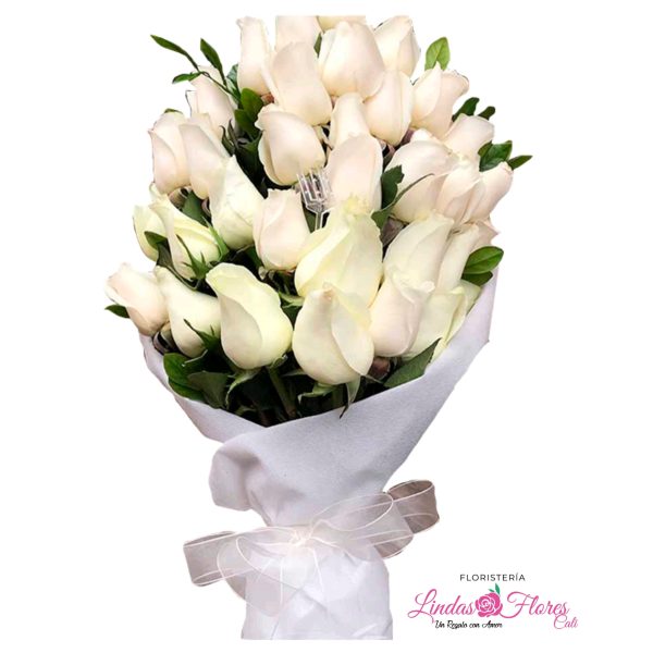 Ramillete De Rosas Blancas Condolencia