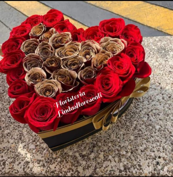 Rosas Doradas y Rojas
