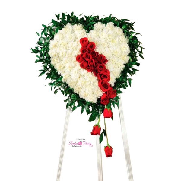 Corazón Fúnebre Flores para Funeral
