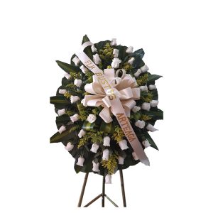 Corona Fúnebre Blanca Flores Cali