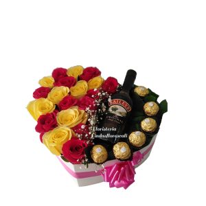 Detalle corazón en Rosas Con Amor