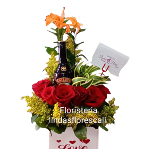 Cubo De Rosas y Beilys 