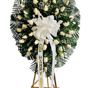 Corona fúnebre en palma 