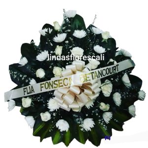Abanico fúnebres flores Blancas 