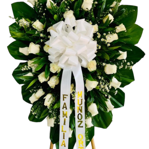 Corona fúnebre Rosas Blancas