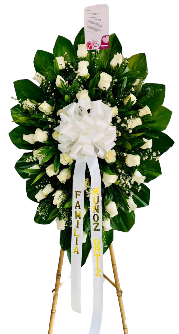Corona fúnebre Rosas Blancas