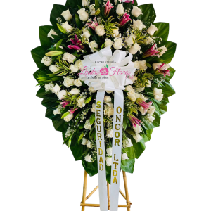 Corona funebre Lirios Cali