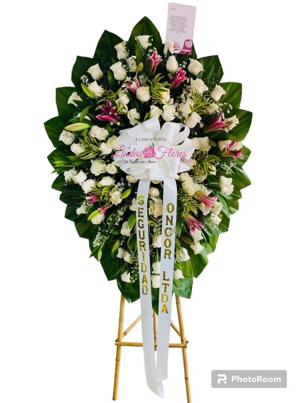Corona funebre Lirios Cali