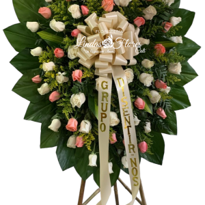 Corona fúnebre en Rosas
