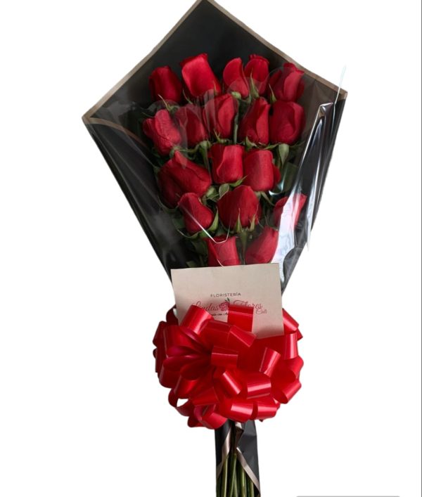 Ramillete Rosas Rojas Con Amor