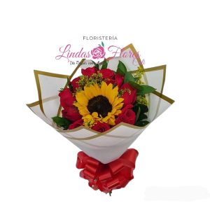 Ramillete Rosas y Girasol