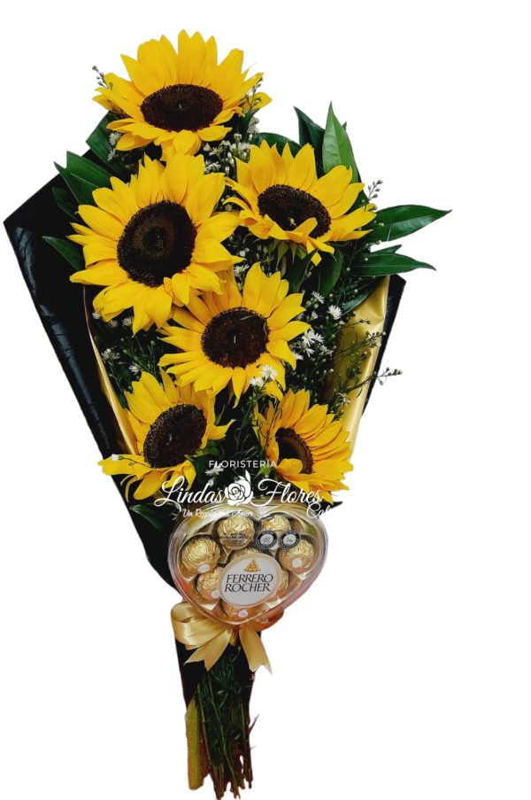 Detalle Girasoles y Chocolates Cali